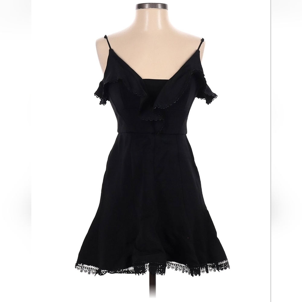 Nicholas Black V Neck Mini Dress Size 4